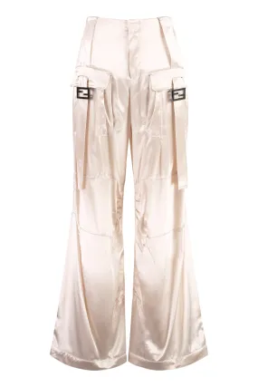 Fendi Pantaloni cargo in viscosa