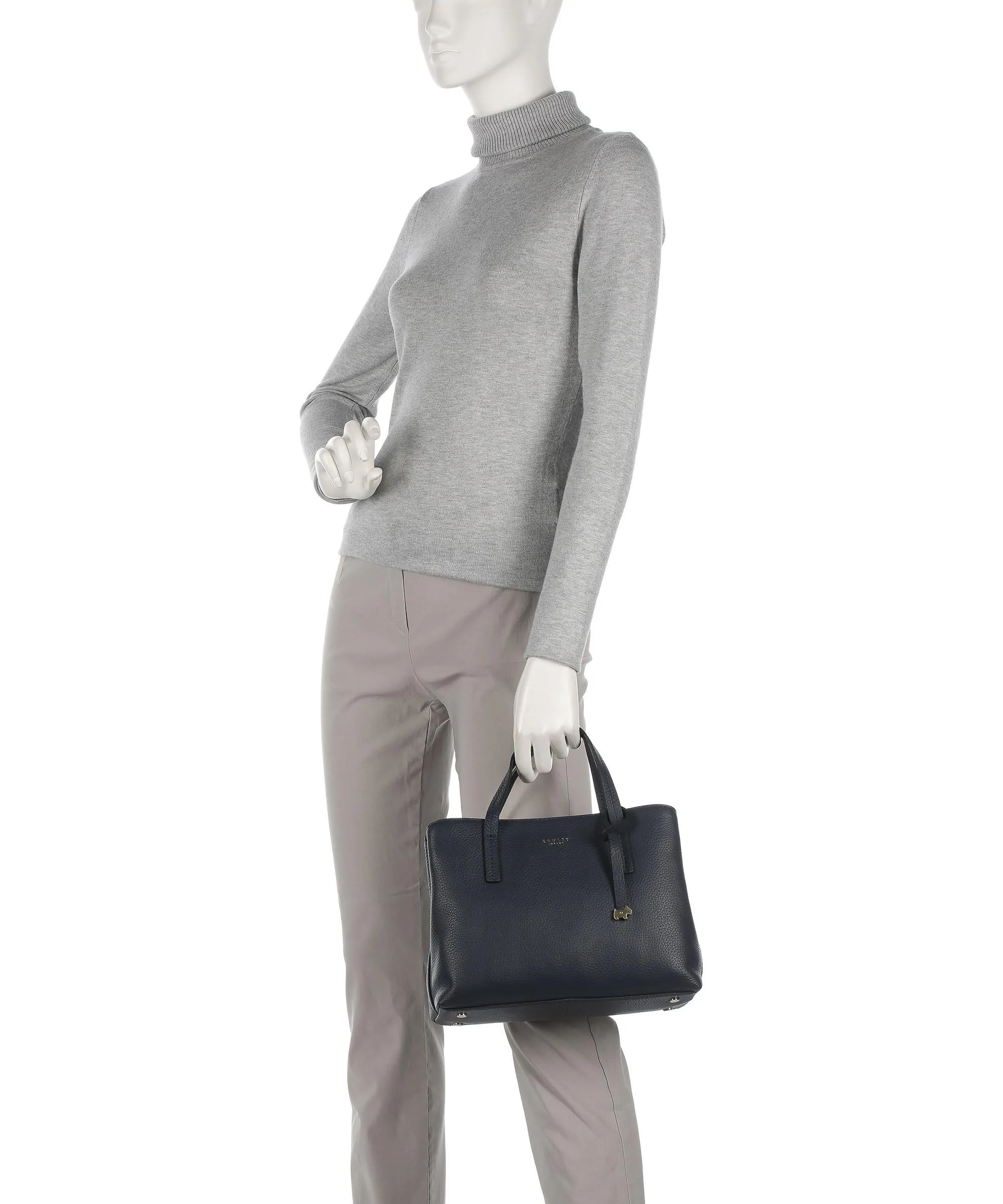  Radley London Dukes Place Borsa a mano pelle granulata blu scuro  
