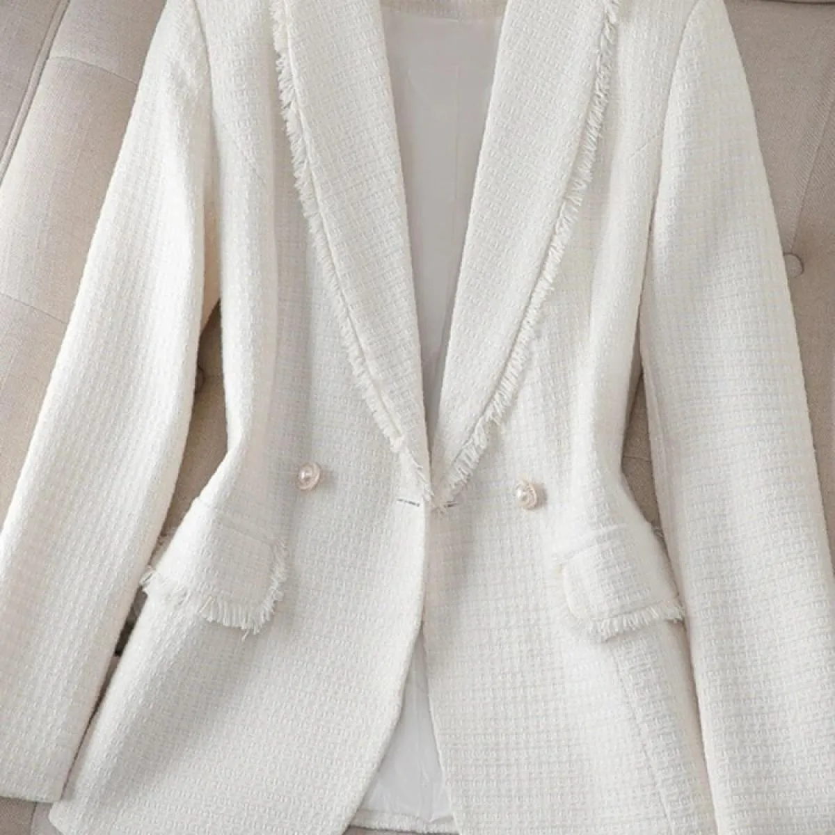 Xfpv Donna Casual Manica Lunga Nappe Ispessite Rosa Giacca di Lana Temperamento Cappotto Giacca Moda Nuova Marea Autunno 2023
